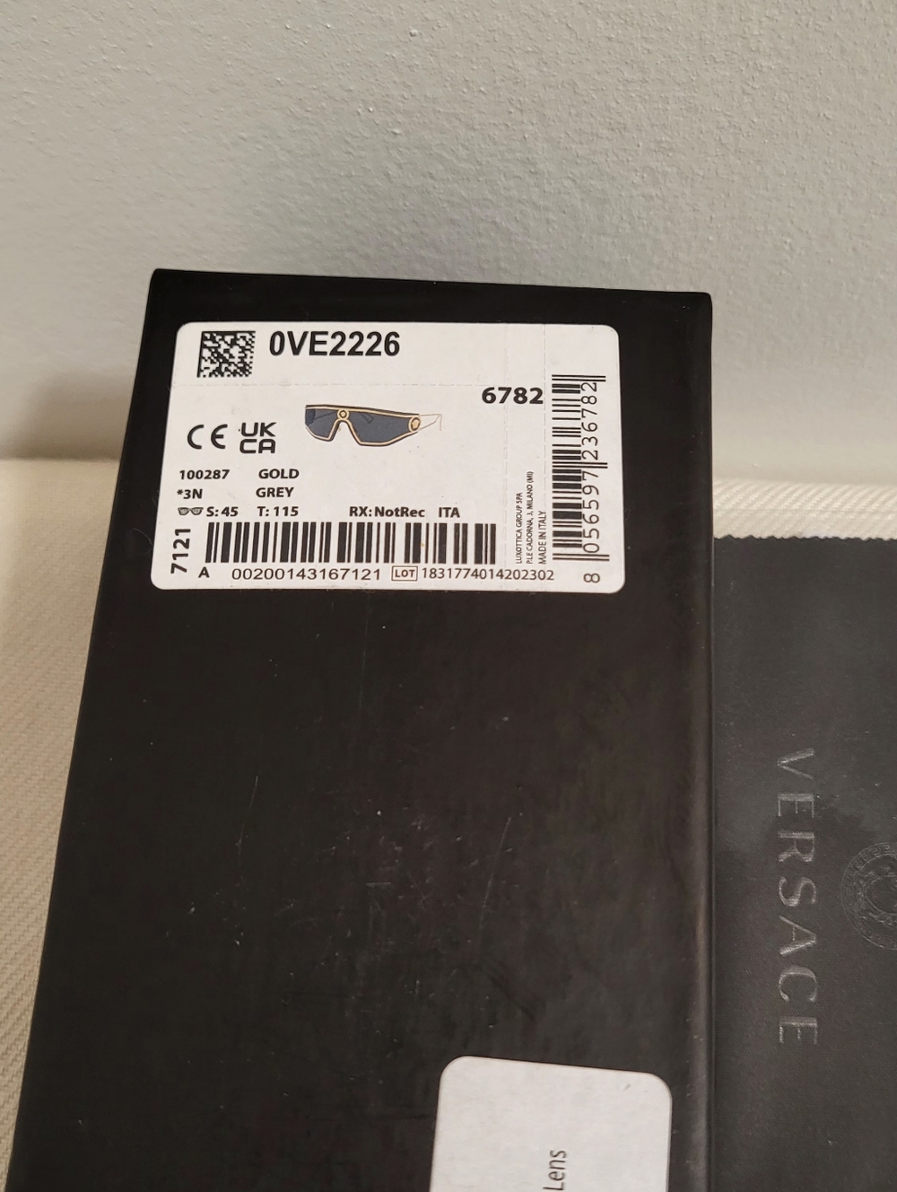 Versace Gold and Brown Designer Slim Temple Eyeglasses - Picture 8 of 12